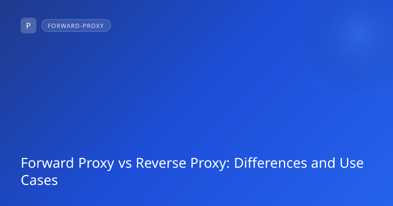 Forward Proxy vs Reverse Proxy: Differences and Use Cases