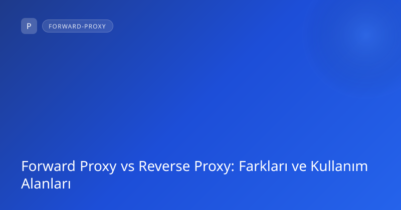 Forward Proxy vs Reverse Proxy: Farkları ve Kullanım Alanları