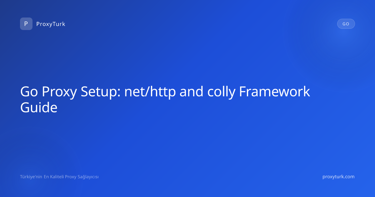 Go Proxy Setup: net/http and colly Framework Guide